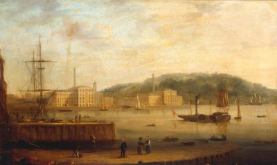 ロイヤルウィリアムビクトアルリングヤードがあるプリマスハーバー 作： William Daniell