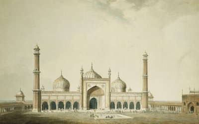 ジャーマーマスジッド、デリー、 作： William Daniell