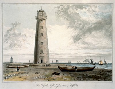 「オーフォード ネス灯台、サフォーク」、1822 年 作： William Daniell