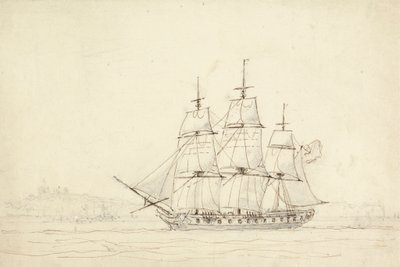 三本マストの船 作： William Daniell