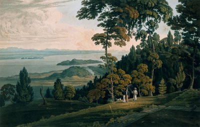 ハリバートン ヒル、プリンス オブ ウェールズ島からの眺め 作： William Daniell