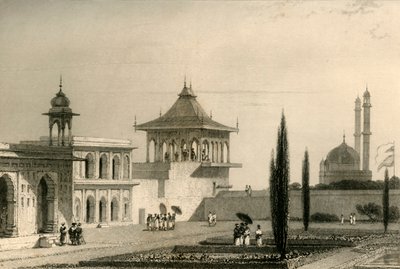 宮殿の庭園、ルクノン、1835年に表示します。 作： William Daniell