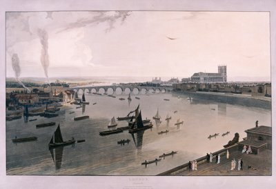 サマセット・ハウスからのロンドンの眺め（1805年 作： William Daniell