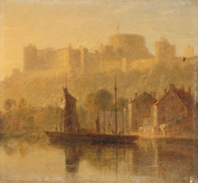 テムズ川から見たウィンザー城 作： William Daniell