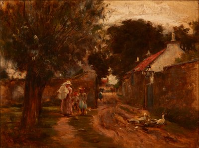 教会からの家（キャンバスに油彩） 作： William Darling McKay
