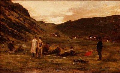 ライフル射撃場」（油彩・紙 作： William Darling McKay
