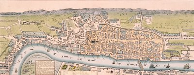 ロンドンの地図、c1563 作： William Darton
