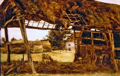 オールドファームシェッド（油彩・ボード） 作： William Davis