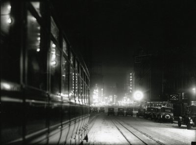 タイムズスクエア付近の夜景、1919〜20年頃 作： William Davis Hassler