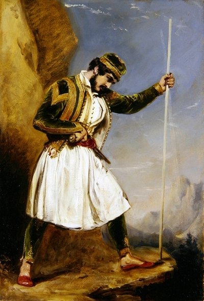An Evzone（油彩・紙） 作： William Derby