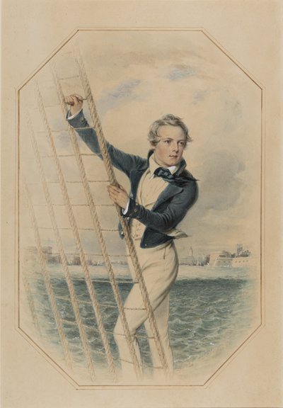 アーサーウィリアムアクランドフッド、1840年5月16日（紙にアラビア語、ガッシュ、アラビア語） 作： William Derby