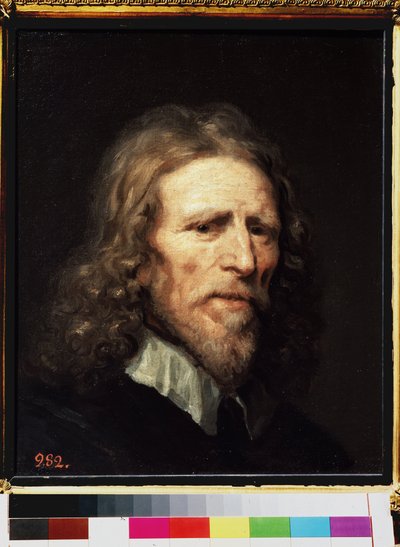 「「アブラハム・ファン・デル・ドールトの肖像 (1575/1580 年頃 -1640 年)、オランダの芸術家」」ウィリアム・ドブソン (1610 年 - 1646 年頃) による絵画、1640 年以前 寸法 45x38 cm サンクトペテルブルク、エルミタージュ美術館 作： William Dobson