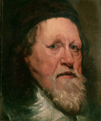 舞台美術家、建築家イニゴ・ジョーンズ（1573-1652）の肖像画 作： William Dobson