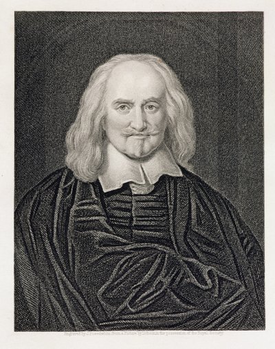 トーマスホッブズ（1588-1679）の肖像画。ウィリアム・マッケンジー 作： William Dobson