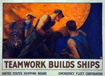 募集キャンペーンチームワークは、船、パブを構築します。 1917 作： William Dodge Stevens