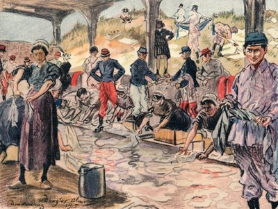 兵士のための洗濯、ドゥアルネネックス、1915 作： William Douglas Almond