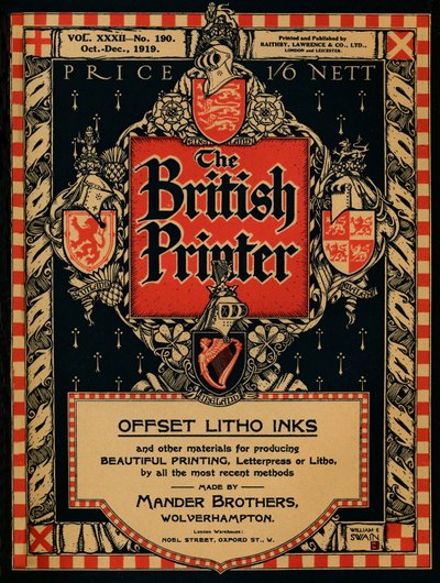 イギリスのプリンターの表紙」1919年 作： William E Swain