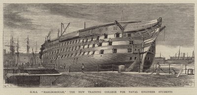 HMS Marlborough、海軍エンジニア学生のための新しいトレーニングカレッジ 作： William Edward Atkins