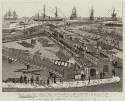 ニューハーバー駅ポーツマスの鉄道延長 作： William Edward Atkins