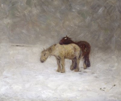吹雪、1891年頃（キャンバスに油彩） 作： William Edward Stott