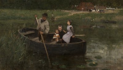 フェリー、1887 作： William Edward Stott