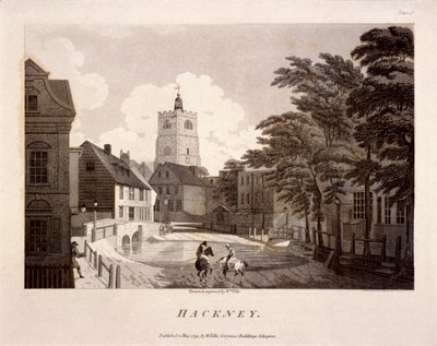 1791年、ロンドン、ハックニーの全景 作： William Ellis