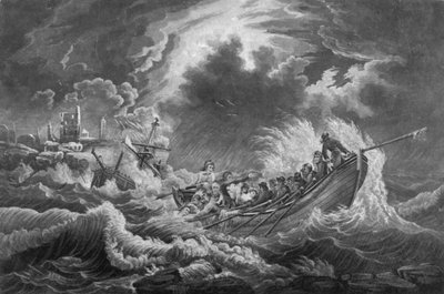 船の乗組員の一部を救う行為における救命ボート、c.1803 作： William Elmes