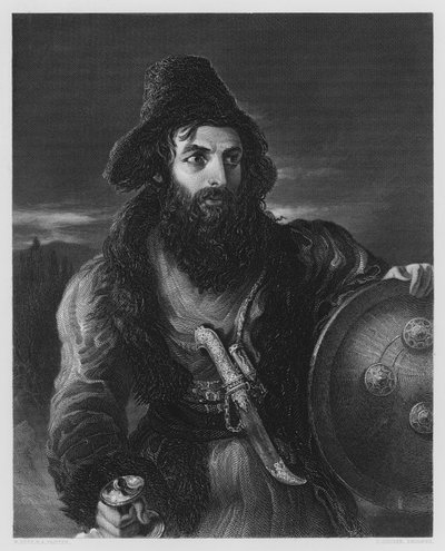 ペルシャの戦士（バーノンギャラリーの絵より）（エングレーヴィング 作： William Etty