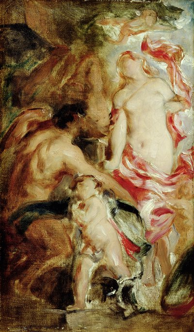 寓話的研究、スケッチ（キャンバスに油彩） 作： William Etty