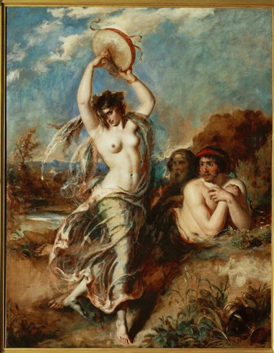 タンバリンを持ったバッカンテ ... 作： William Etty