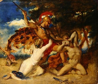 敗者のために仲裁する慈悲（油彩・ボード） 作： William Etty