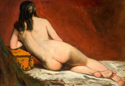 リクライニングした女性のヌード・スタディ 1849年 作： William Etty