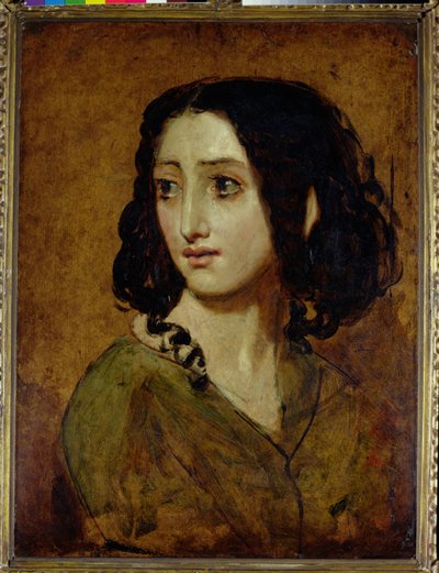 レイチェル嬢の習作（ミルボードに油彩） 作： William Etty