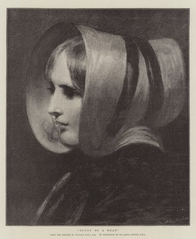 頭の研究 作： William Etty