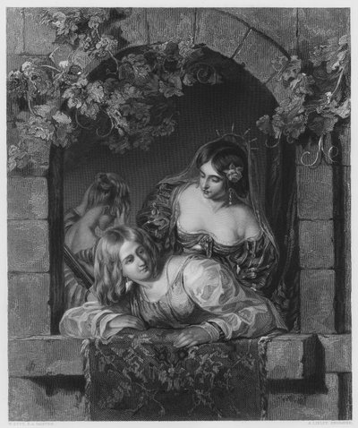 ヴェネツィアの花嫁」（バーノンギャラリー所蔵の絵より）（エングレーヴィング 作： William Etty