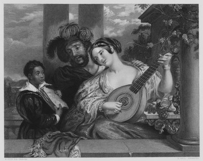 ヴァーノンギャラリーの絵から「デュエット」（エングレーヴィング 作： William Etty