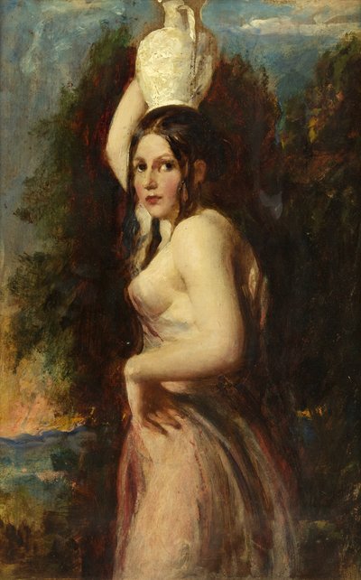 水の運び屋」（油彩・ミルボード 作： William Etty