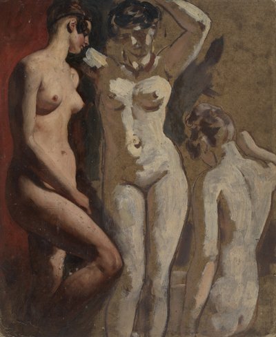 3つの立っている女性のヌード 作： William Etty