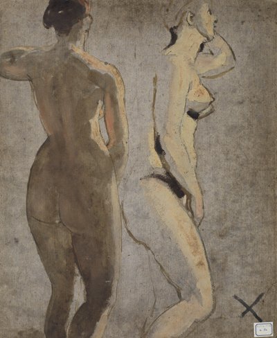 2つの立っている女性のヌード 作： William Etty
