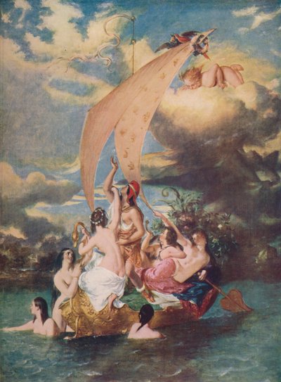 ヘルムでの船首と喜びの青年、1830-32、c1915 作： William Etty