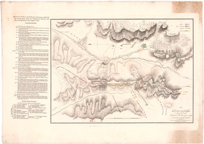アルブエラの戦いを示す平面図 作： William Faden