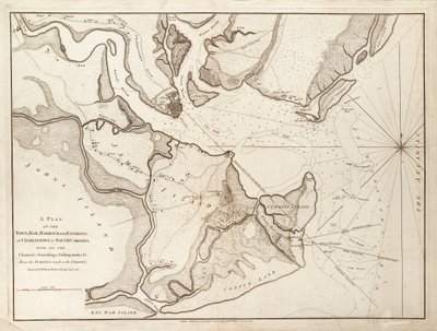 サウスカロライナ州チャールスタウン平面図 作： William Faden