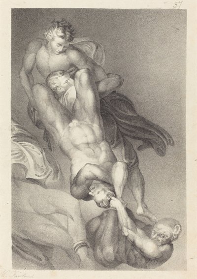 マイケル・アンジェロの最後の審判の一部 作： William Fairland after John Flaxman