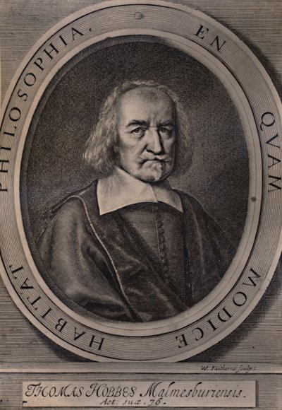トーマス・ホッブス、イギリスの哲学者、c1668 1894 作： William Faithorne