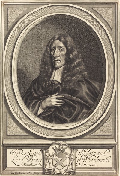 エルギン伯トーマス・ブルース 作： William Faithorne after Sir Anthony van Dyck