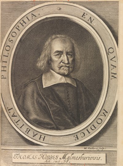 トーマス・ホッブズの肖像 1588-1679, 1642. 作： William Faithorne the Elder