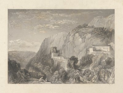 レバノン山と聖アントニオ修道院 作： William Finden