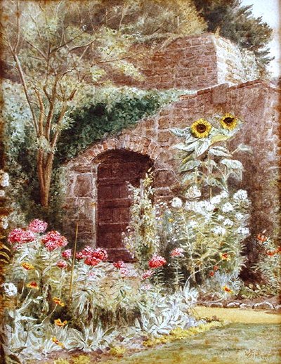 Within old Walls（鉛筆、水彩、紙） 作： William Foster