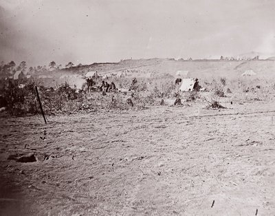 1865年頃のブラディ要塞の遠景。 作： William Frank Browne