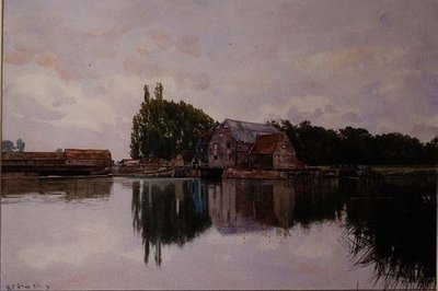 ダラム近郊、ホートンの古い納屋 作： William Fraser Garden